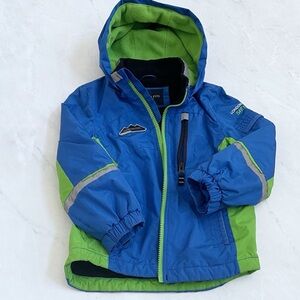 London Fog Boys Blue/ Green Hooded Outdoor Jacket